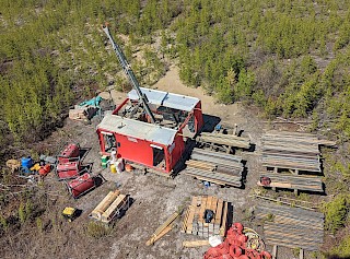 Photo 6. Arial view of a drill rig.